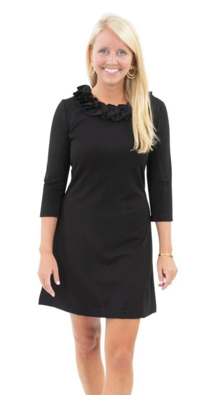 Sailor Sailor Cricket 3/4 Sleeve Dress - Solid Black Sz. L